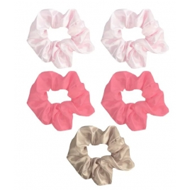 The Vintage Company the 5 SCRUNCHIES SOFT SATIN 