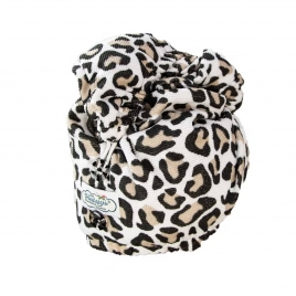  The Vintage cosmetic company  Turban en microfibre pour cheveux  motif léopard