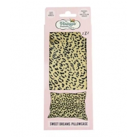 The Vintage cosmetic company THE SWEET DREAMS  LEOPARD PILLOWCASE 