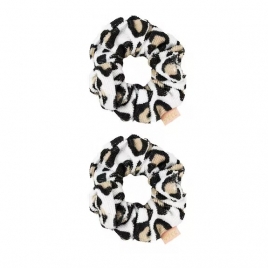 The Vintage Cosmetic company les scrunchies absorbant leopard