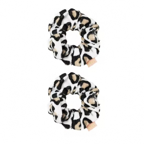 The Vintage Cosmetic company les scrunchies absorbant leopard